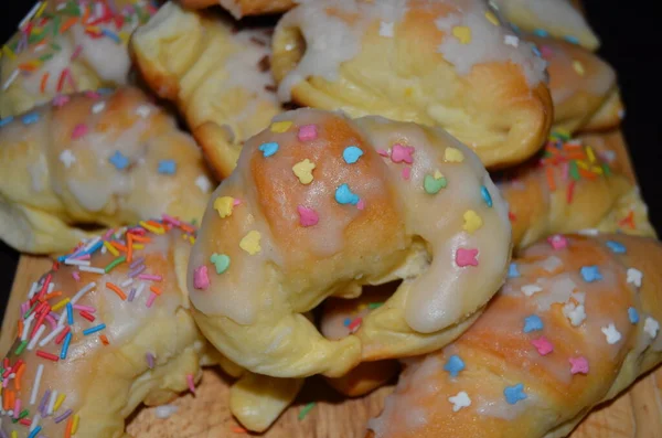 Osterbagels Bunten Streuseln — Stockfoto