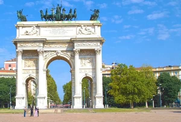 Simplon gate, Milan — Stock Photo, Image