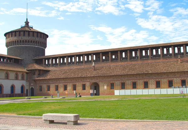 Vista del castillo de Sforza, Milán —  Fotos de Stock