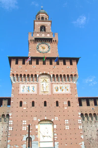 Weergave van sforza castle, milan — Stockfoto