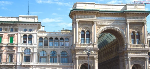 Veduta di Piazza Duomo, Galleria Vittorio Emanuele II — Foto Stock