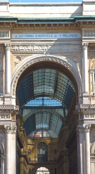 Veduta di Piazza Duomo, Galleria Vittorio Emanuele II — Foto Stock