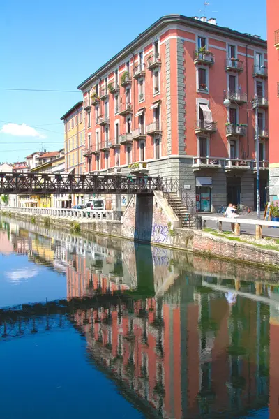 Naviglio, milan köprü — Stok fotoğraf