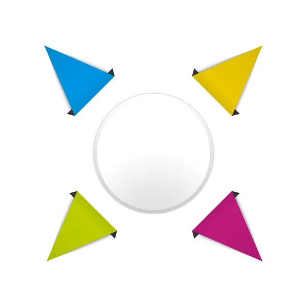 Color cycle diagram with arrows — Stock Vector