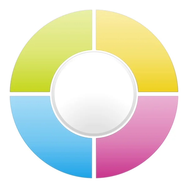 Diagrama do ciclo de cores — Vetor de Stock