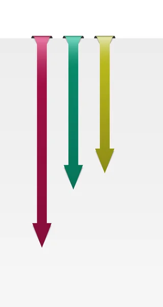 Folded color arrows — Stock Vector