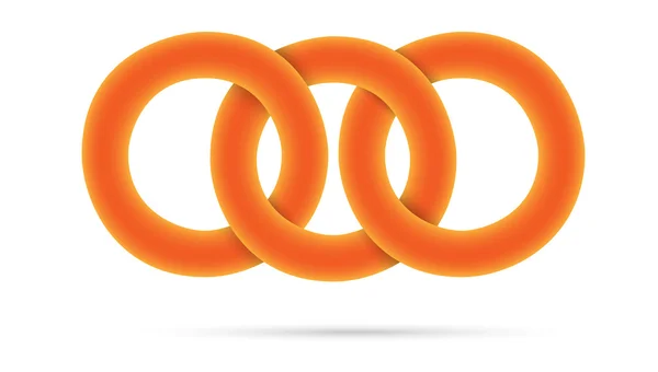 3D círculos laranja — Vetor de Stock