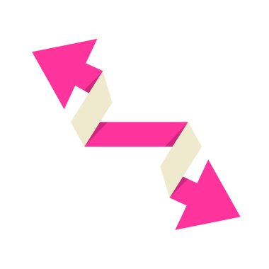 pembe origami çift ok