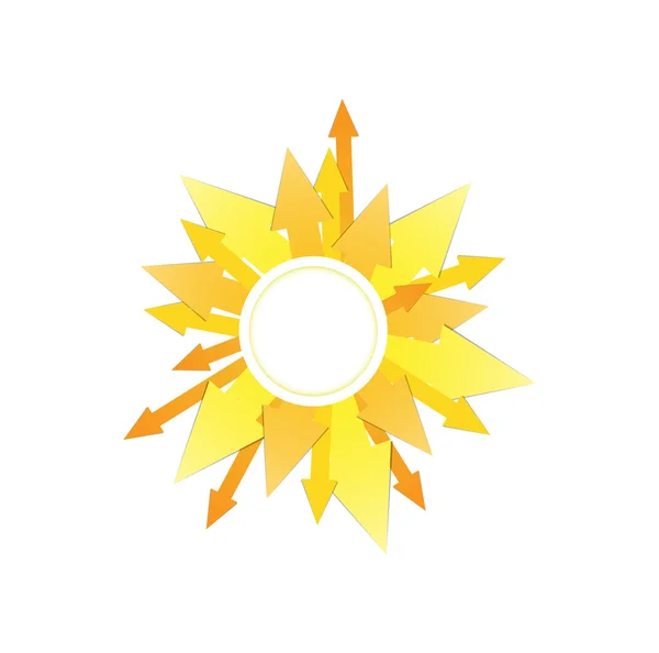 Arrow sun — Stock Vector