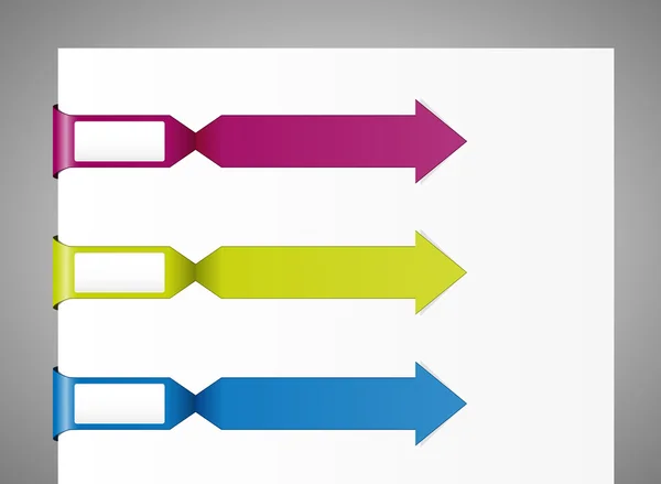 Flechas con etiqueta — Archivo Imágenes Vectoriales