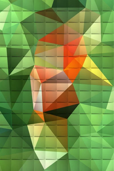 Griglia quadrata con astrazione poligonale — Vettoriale Stock