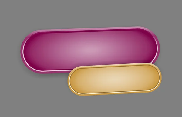 楕円形のボタンのペア — ストックベクタ