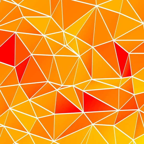 Abstraction de polygone rouge et orange — Image vectorielle