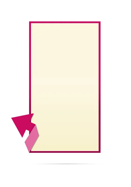 Blank template with arrow — Stock Vector