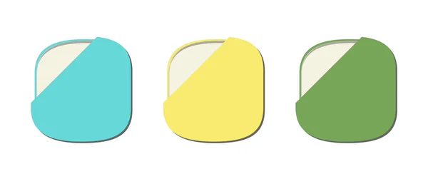 Trois badges vides — Image vectorielle