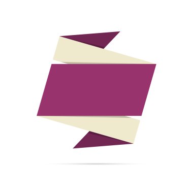 origami stil etiketi