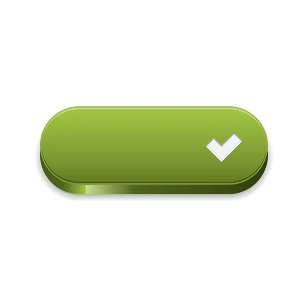 Tlačítko zelené přijmout — Stockový vektor