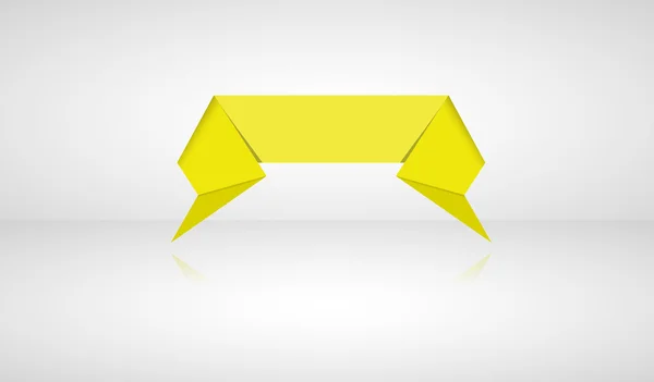 Etiqueta aislada de origami — Vector de stock