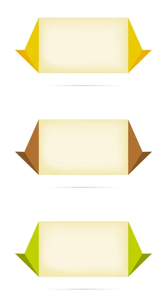 折纸标签 — 图库矢量图片