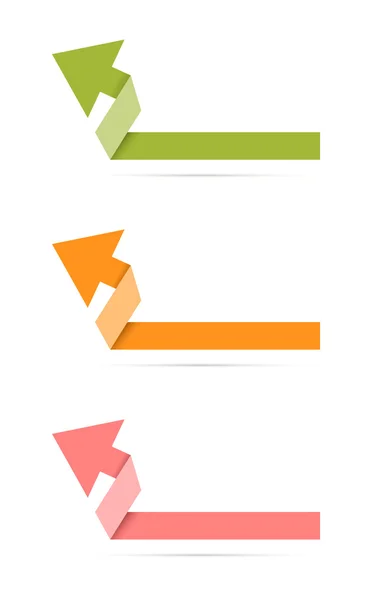 Fresh origami arrow — Stock Vector