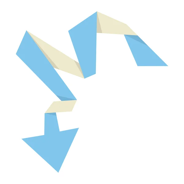La flèche bleue vers le bas — Image vectorielle