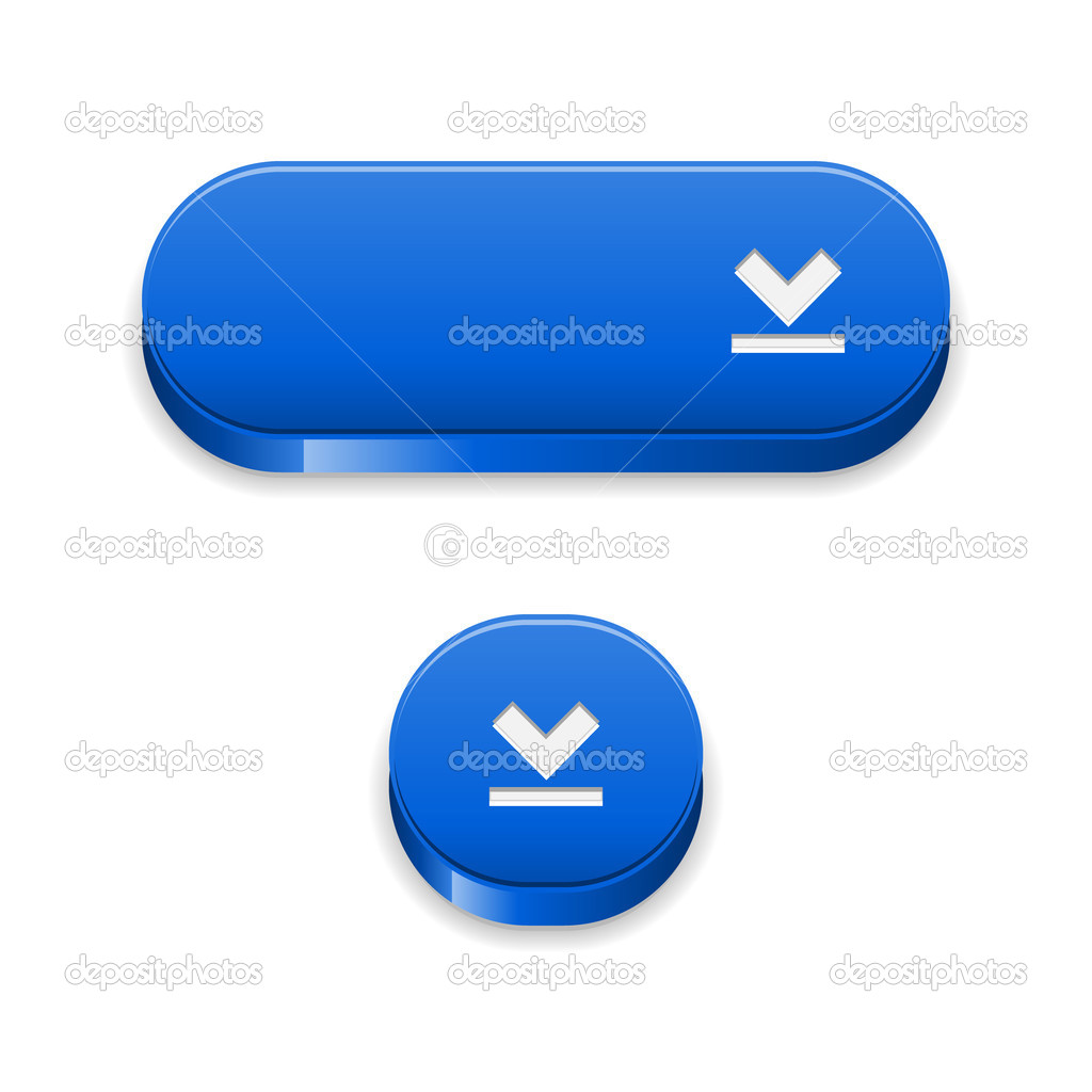 The set of two blue download buttons Stock Vector by ©madtom 30975347