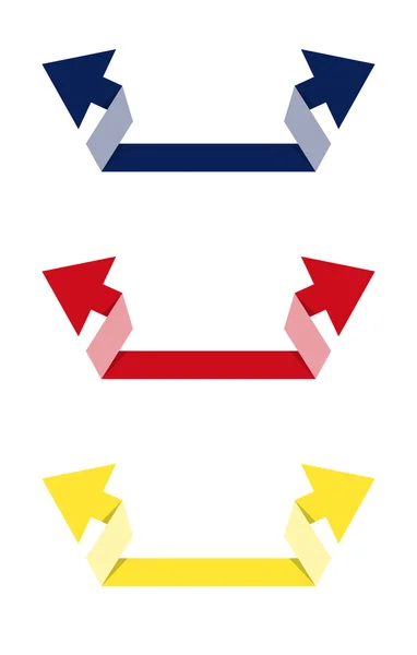 Pfeile im Origami-Stil — Stockvektor