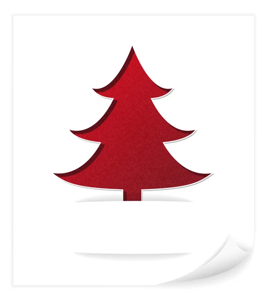 Xmas tree greeting card — Stock Vector