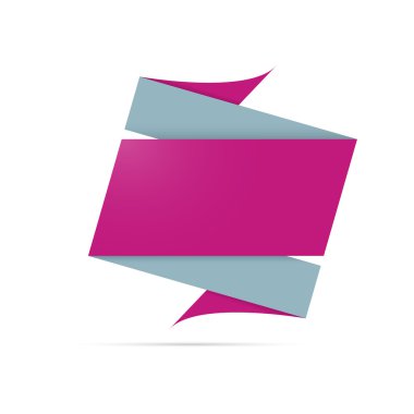 Origami stil etiketi