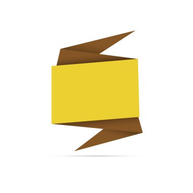 Origami stil etiketi