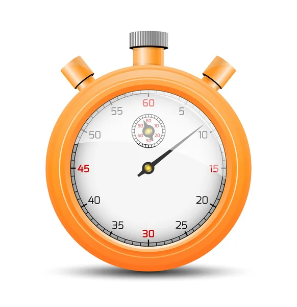 The vibrant orange stopwatch — Stock Vector