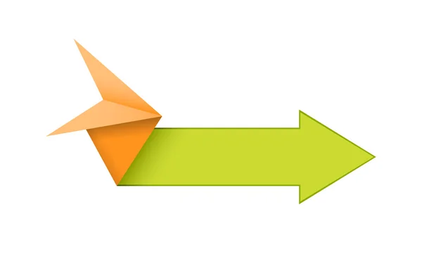 折り紙スタイルの矢印 — ストックベクタ