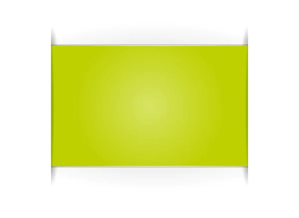 Groene rechthoek etiket — Stockvector