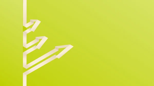 Le fond vert avec trois flèches — Image vectorielle