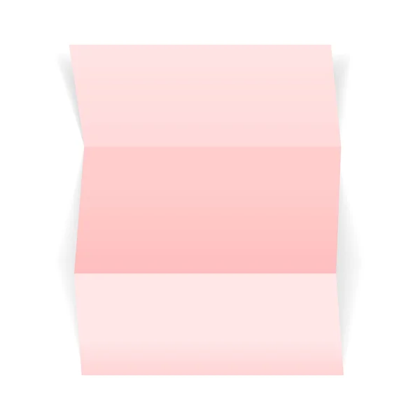 Piece of pink paper — Stock Vector