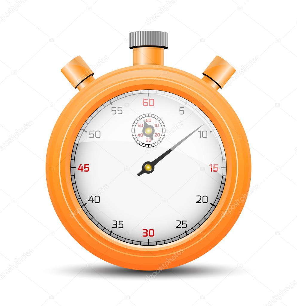The vibrant orange stopwatch