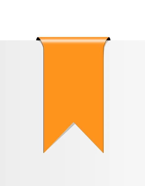 Oranžová stuha — Stockový vektor