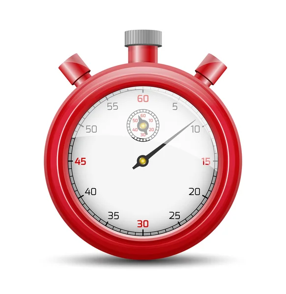 Il cronometro rosso — Vettoriale Stock