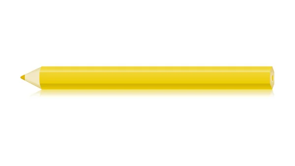 The yellow crayon — Stock Vector