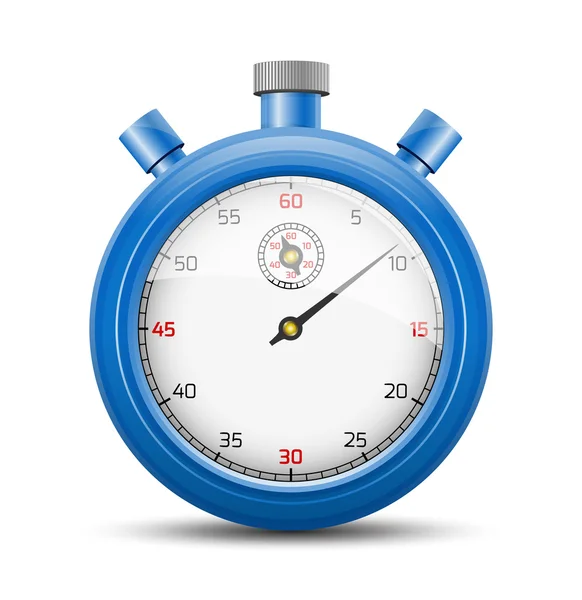 De blauwe stopwatch — Stockvector