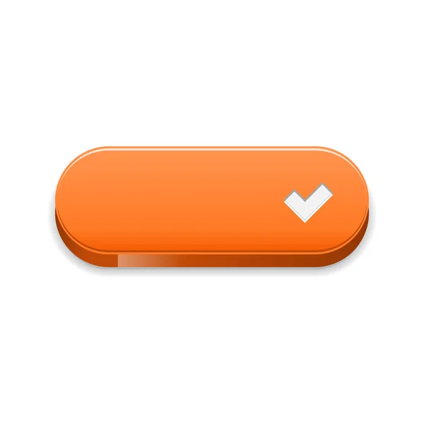 The orange accept button — Stock Vector