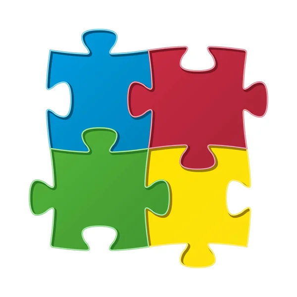 La composizione del puzzle — Vettoriale Stock