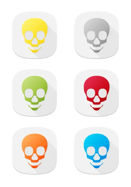 The skull icons set — Stock Vector