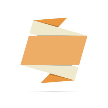 origami stil etiketi