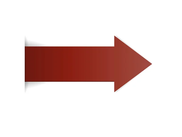 The claret red arrow — Stock Vector