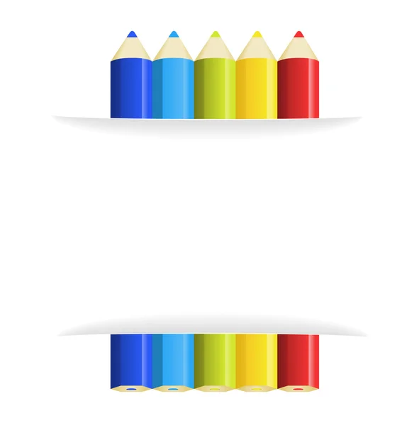 Шаблон цветовых карандашей — стоковый вектор