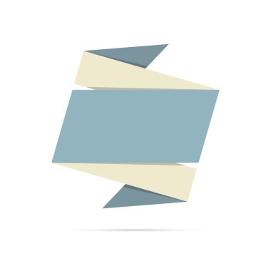 origami retro tarzı etiket