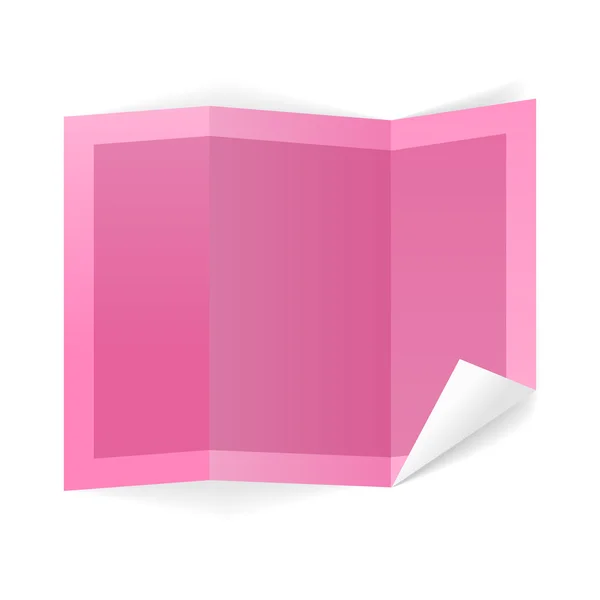 The pink list of paper — Stock Vector