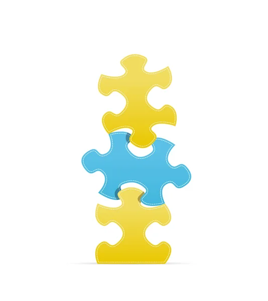La composizione puzzle stile punto — Vettoriale Stock