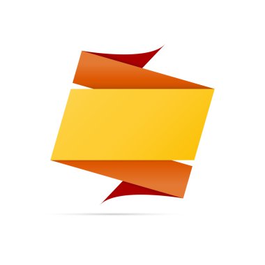iki origami stil etiketi